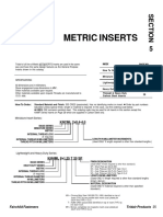 Metric Insert Catalog Section