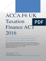 ACCA F6 Notes FA 2016