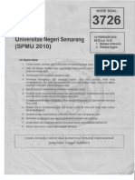 Soal UM SPMU UNNES 2010 BI English PDF