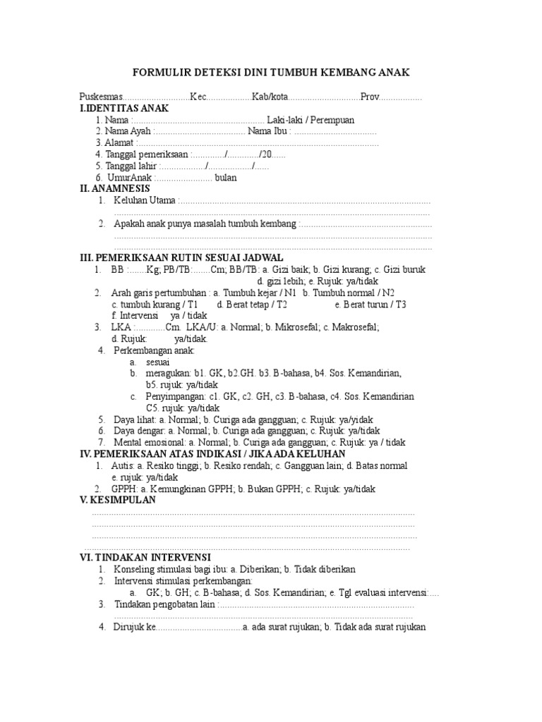 Format Penilaian Ddtk Guru Paud