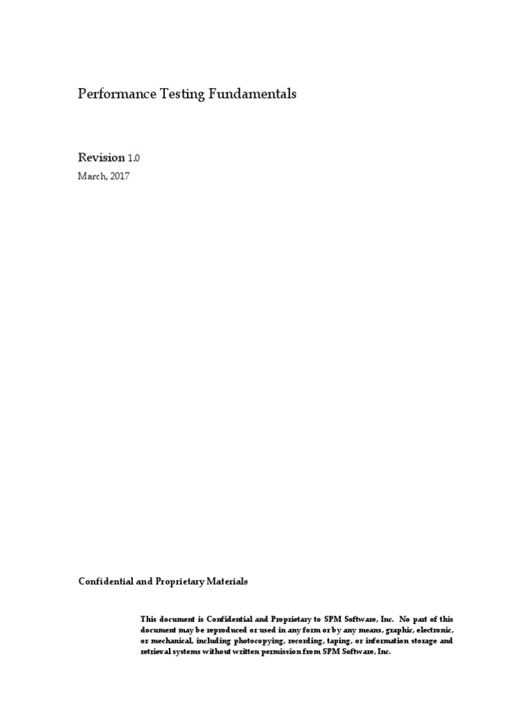 Performance Testing Fundamentals | PDF | Load Balancing (Computing ...
