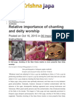 Relative Importance of Chanting and Deity Worship: Posted On Oct 16, 2015 in 06 Important Instructions