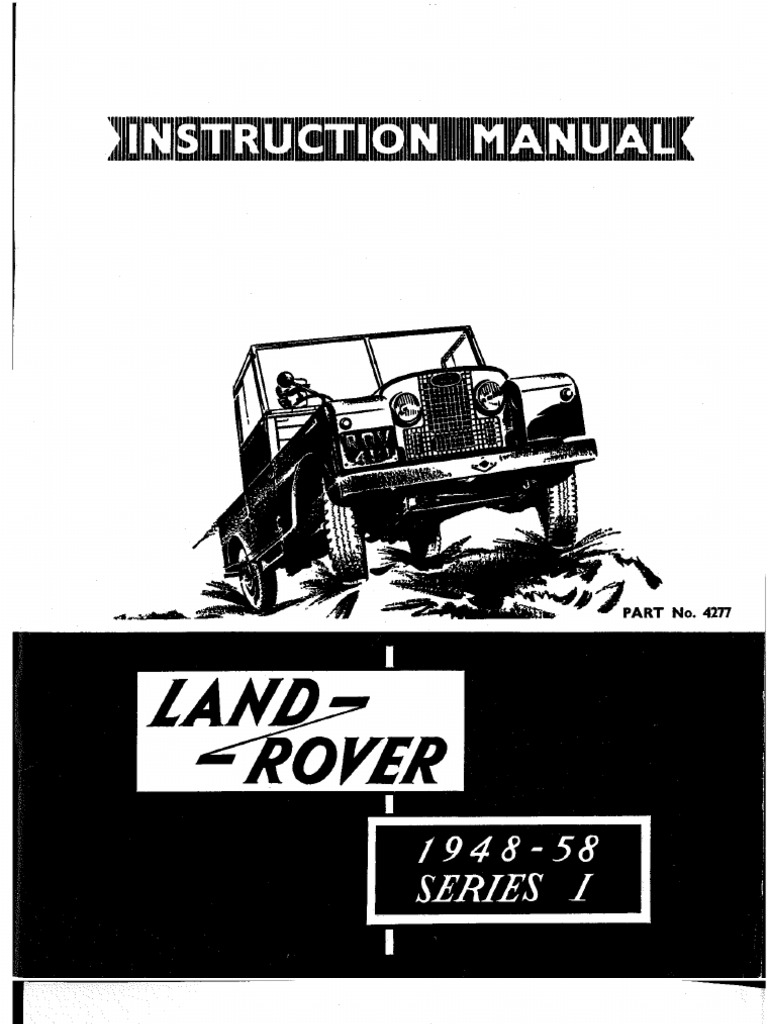 Land Rover Series I 19481958 Instruction Manual Pdf