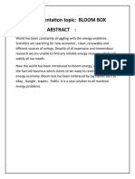 Abstract:: Paper Presentation Topic: BLOOM BOX