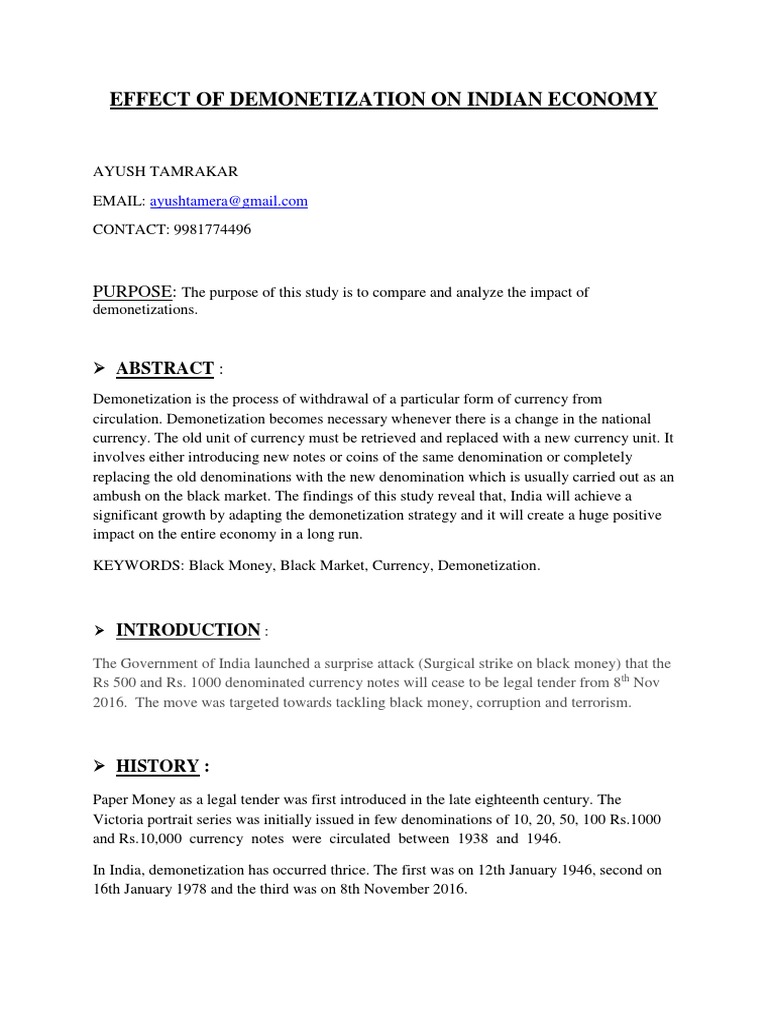 Literature review on demonetization image