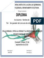 Diploma para Jornada Cívica Guatemala