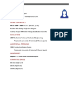 Ejemplo Curriculum en Ingles Ingeniero