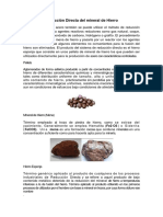 Reducción Directa Del Mineral de Hierro