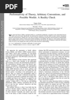Download Performativity of Theory Arbitrary Conventions and Possible Worlds A Reality Check  by Teppo Felin SN35137160 doc pdf