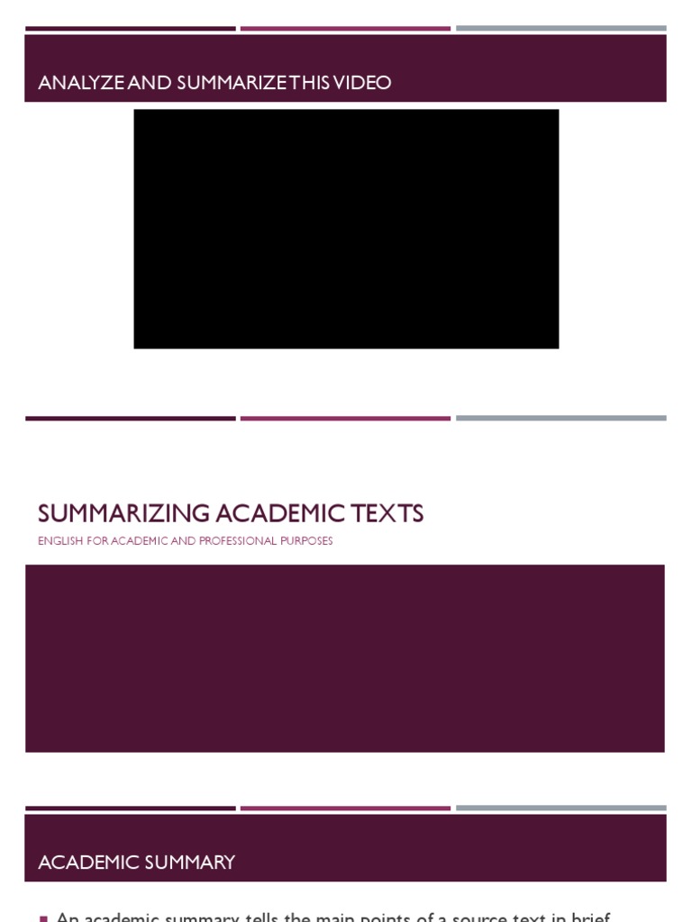 Techniques for Summarizing Academic Texts | PDF | Autism | Learning