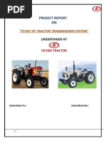 Eicher Project Transmission Mechanics Tractor