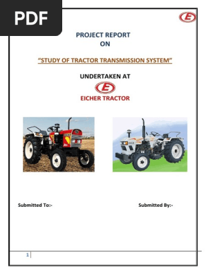 Eicher Project Transmission Mechanics Tractor