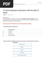 To Solve Syllogism Questions With The Help of Rules