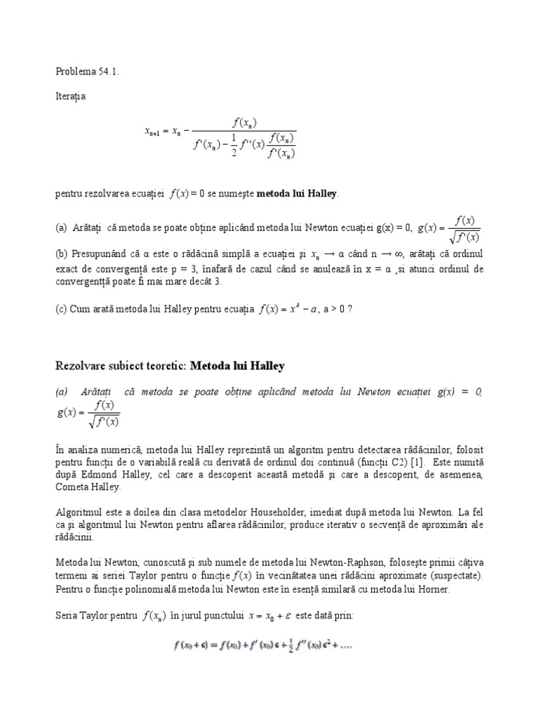 Metoda Halley | PDF
