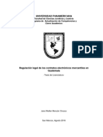 Regulación Legal de Los Contratos Electrónicos en Guatemala