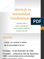 Historia de La Universidad Cundinamarca
