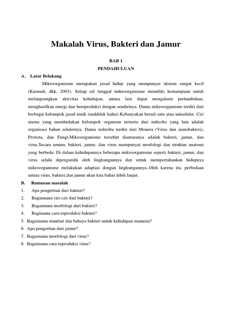 Makalah Bakteri Dan Jamur