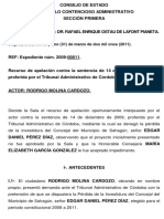 Perdida de Investidura, Expediente Núm. 2009-00011