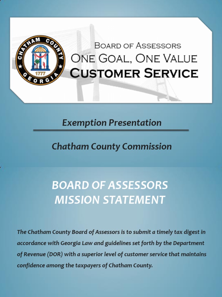 Chatham County Commission Exemption Presentation PDF Social