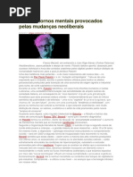 Os Transtornos Mentais Provocados Pelas Mudanças Neoliberais