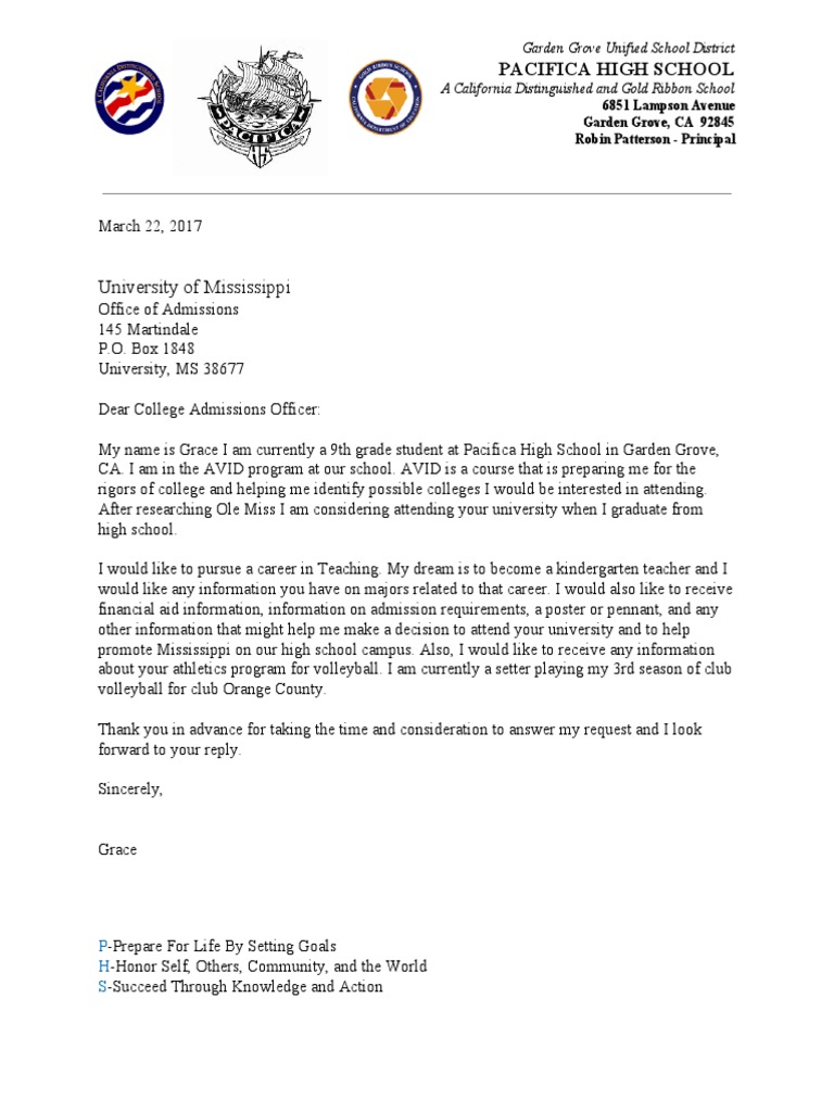 College Inquiry from Pacifica High Student | PDF | Higher Education ...