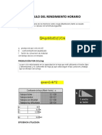 Calculo de Rendimiento de Maquinaria