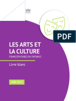 Livre blanc sur les arts et la culture francophones en Ontario
