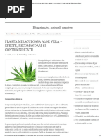 Planta Miraculoasa Aloe Vera – Efecte, Recomandari Si Contraindicatii _ Blog NaturaShop