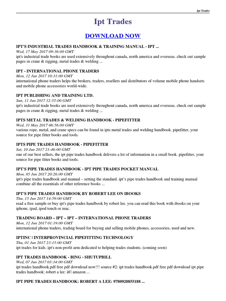 Ipt Trades Pdf Test Of English As A Foreign Language E Books