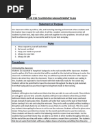 classroom management plan turn in