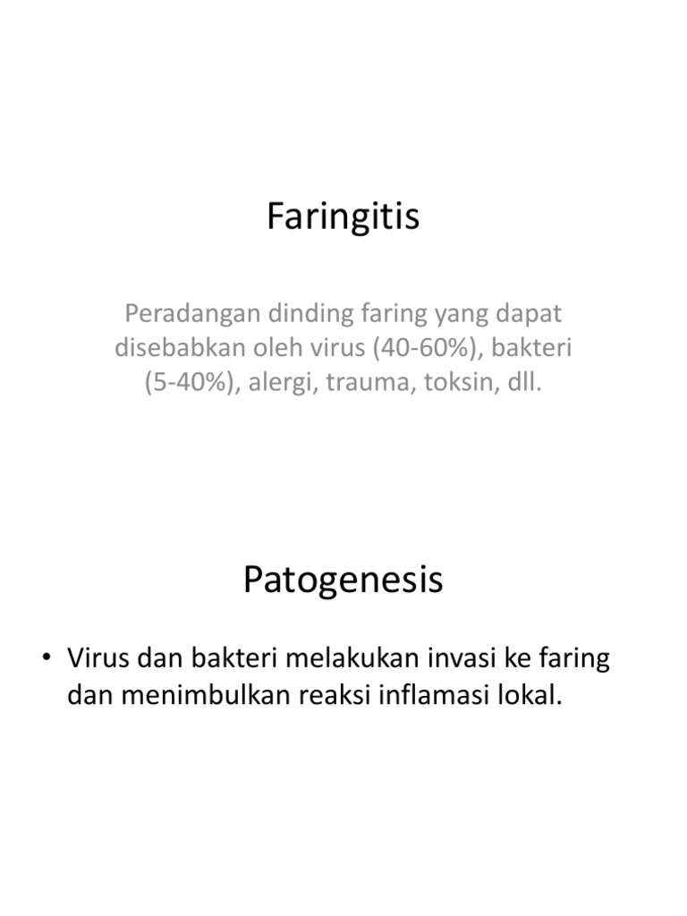 Panduan Lengkap Faringitis: Gejala & Terapi | PDF | Sains & Matematika
