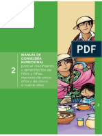 Manual de Consejería Nutricional para Niños y Niñas Menores de 5 Años y de 5 A 9 Años