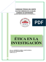 Ética en La Investigación