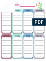 Weekly Planner Cute PDF