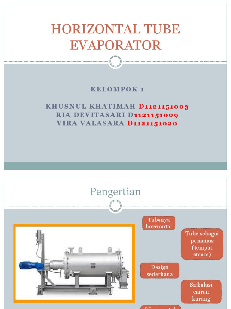Horizontal Tube Evaporator