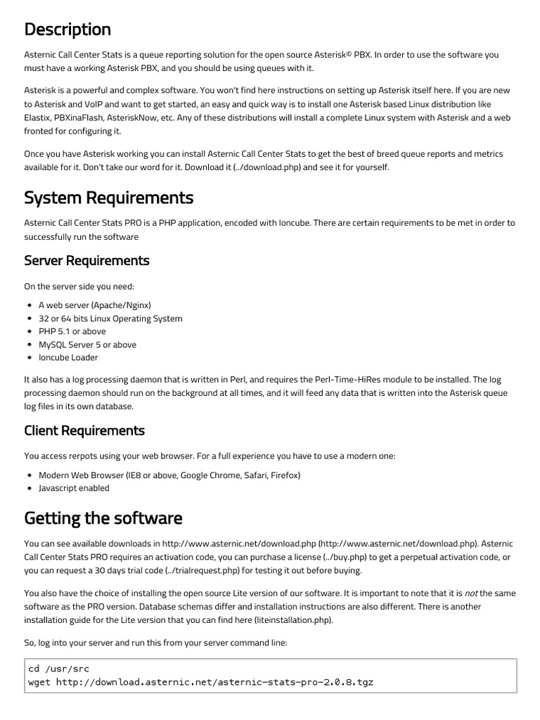 Asternic CCStats PRO Installation Guide | PDF | Web Server | Internet & Web