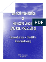 Technical Presentation of Protective Coating, IMO Res. MSC.215