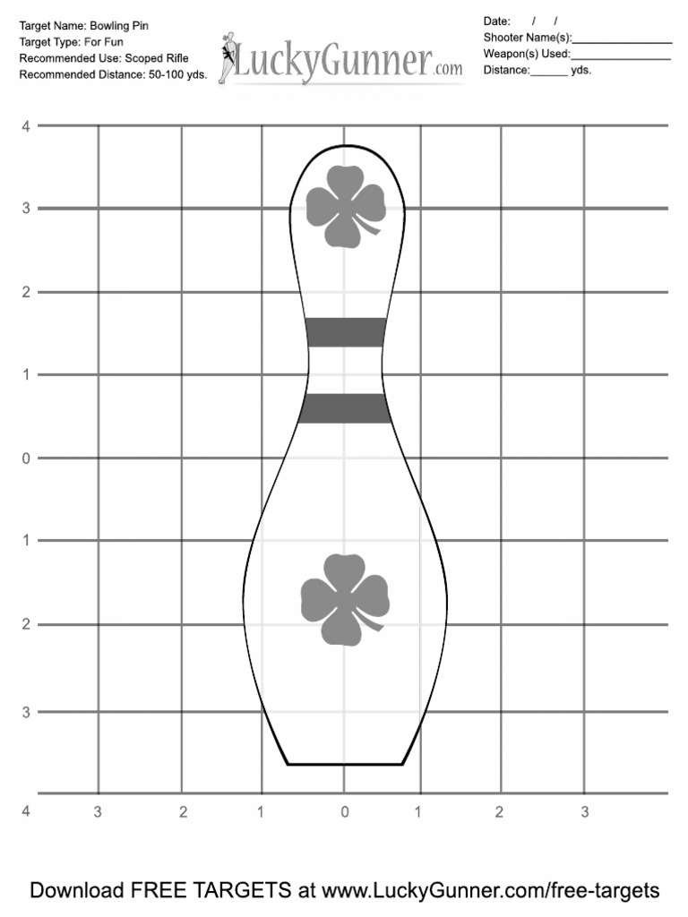 Free Bowling Pin Target Printable