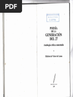 Cernuda, L. Antología en Poesía de La Generación Del 27 de Víctor de Lama