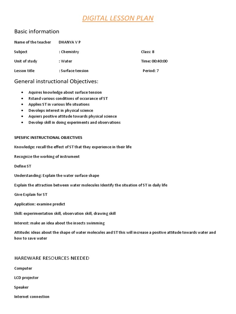 Digital Lesson Plan | PDF | Lesson Plan | Learning