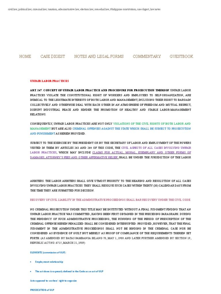 Labor Relation Notes Summary | PDF | Strike Action | Collective Bargaining