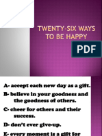 Twenty-Six Ways To Be Happy
