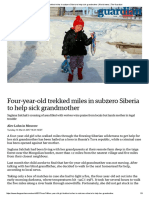 Four-Year-Old Trekked Miles in Subzero Siberia To Help Sick Grandmother World News The Guardian