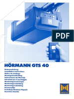 Hormann GTS 40 Einbauanleitung