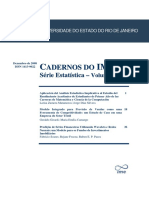 Cadernos Do IME - Serie Estatistica Vol 25