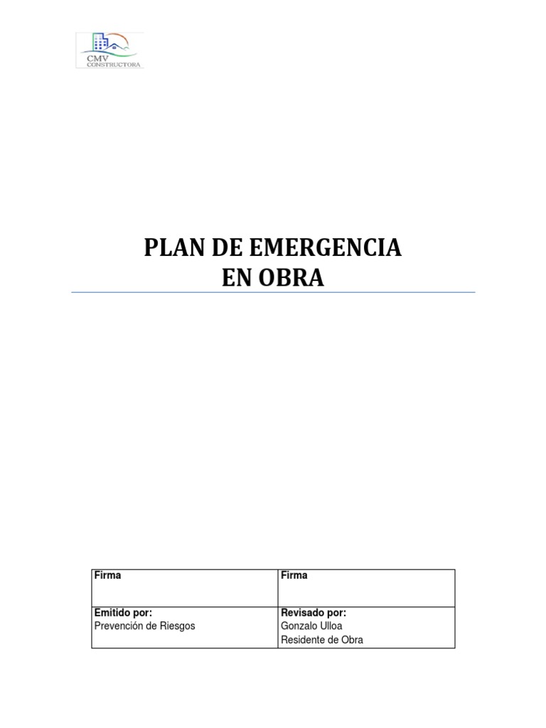 Plan de Emergencia | PDF | Primeros auxilios | Temblores