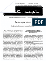 Bullet Europ Mai 99 Le Danger Slave - Fondazione Europea Dragan