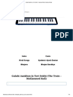 Gulabi Aankhen Jo Teri Dekhi - Keyboard Notes - Keyboard Notes
