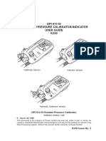 Dpi 610 Is Portable Pressure Calibrator/Indicator User Guide K239