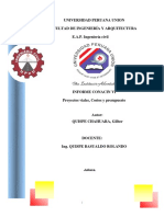 Universidad Peruana Union Facultad de Ingeniería Y Arquitectura E.A.P. Ingeniería Civil